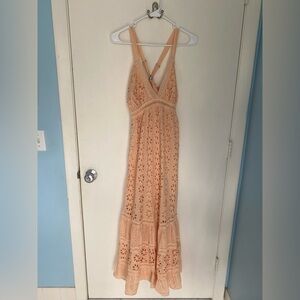 A Collective Story Piper Peach Tiered Maxi Dress Size XS